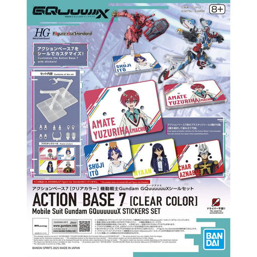 Action Base 7 (Clear Color) Mobile Suit Gundam GQuuuuuuX Sticker Set image 0
