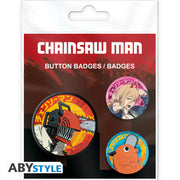 Chainsaw Man Denji Power Pochita 3 Badge Pack image 1