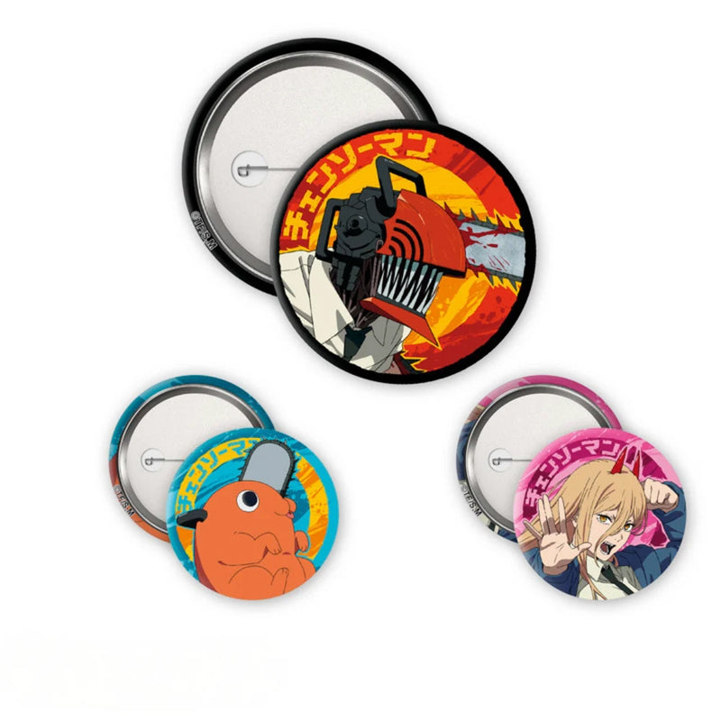 Chainsaw Man Denji Power Pochita 3 Badge Pack image 2