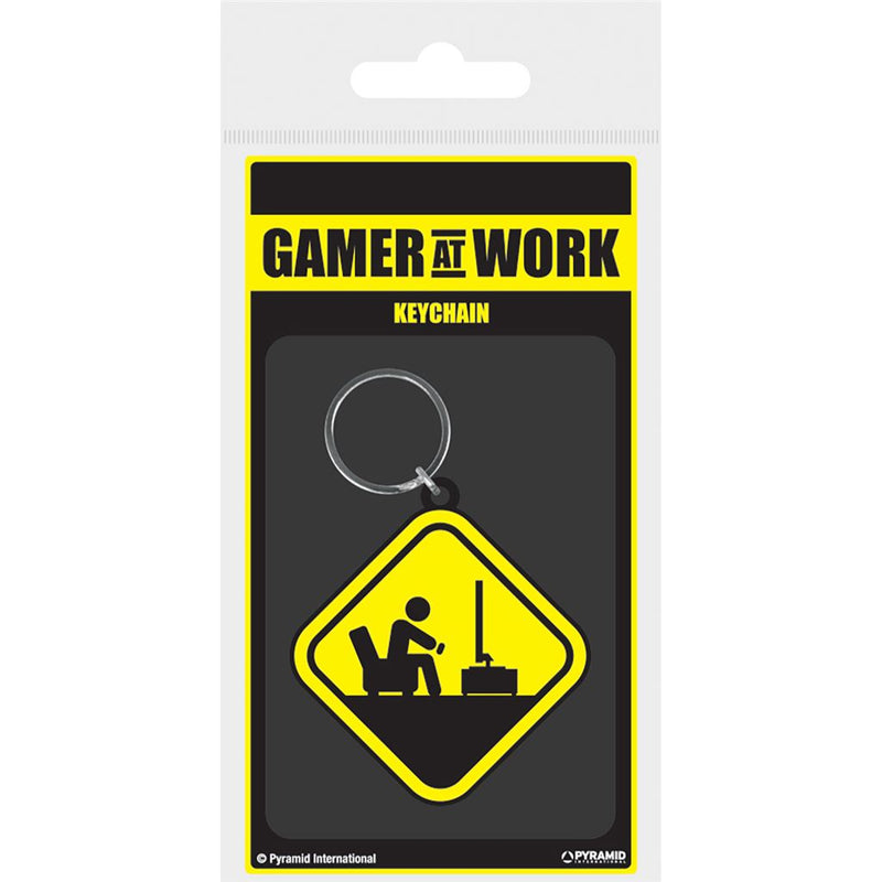Gamer at Work PVC Keyring