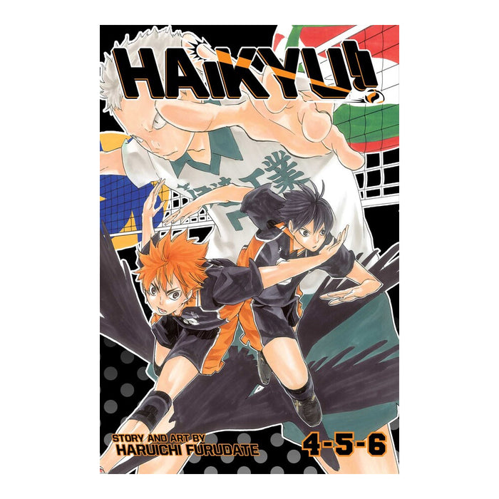 Haikyu!! 3-in-1 Edition Volume 02 (includes vols 4, 5 and 6) Manga Book front cover