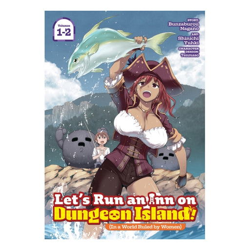 Let's Run an Inn on Dungeon Island! (In a World Ruled by Women) (Omnibus) Volume 1-2 Manga Book Front Cover