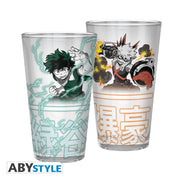 My Hero Academia -  Izuku Midoriya (Deku) & Katsuki Bakugo Large Drinking Glass 