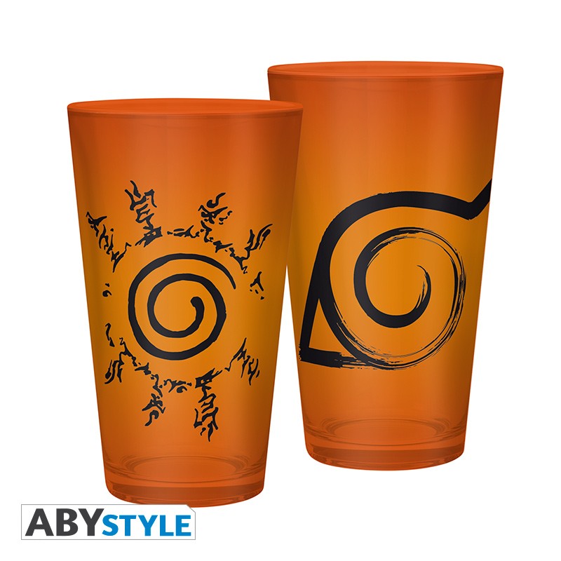 Naruto Shippuden Large Drinking Glass Konoha & Seal Image 4