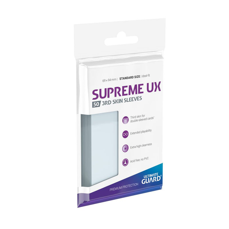 Ultimate Guard - Supreme UX 3rd Skin Sleeves Standard Size Transparent 50pk