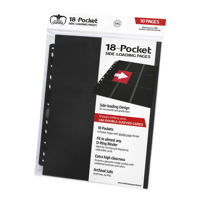 Ultimate Guard 18-Pocket Pages Side-Loading Black (10) image 1