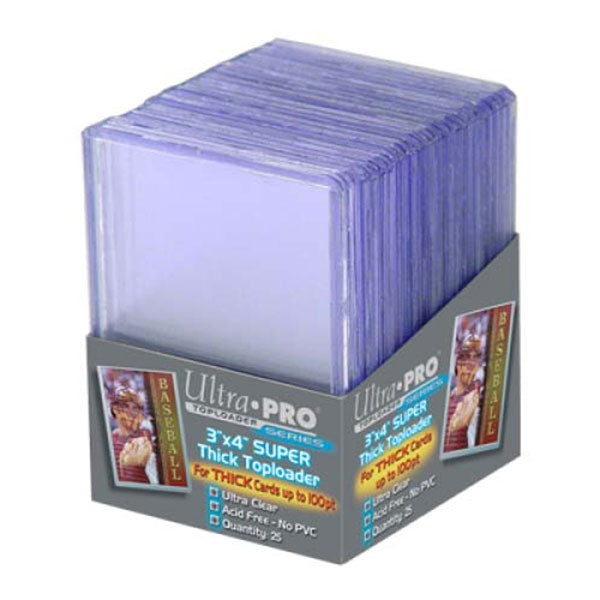 Ultra Pro - 3 x 4 Inch Toploaders Super Thick 100pt 25 Pack