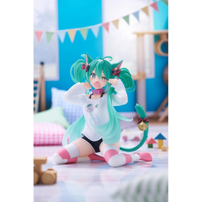 Vocaloid Desktop Cute Hatsune Miku (Nekomimi T-Shirt Ver.) Figure image 1