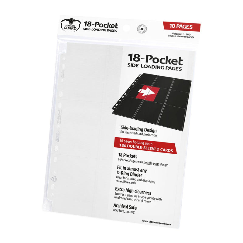Ultimate Guard 18-Pocket Pages Side-Loading White (10)