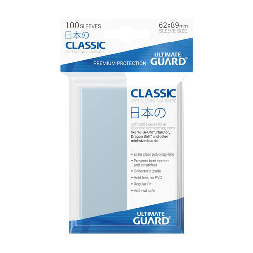 Ultimate Guard - Classic Soft Card Sleeves Japanese Size Transparent (100)