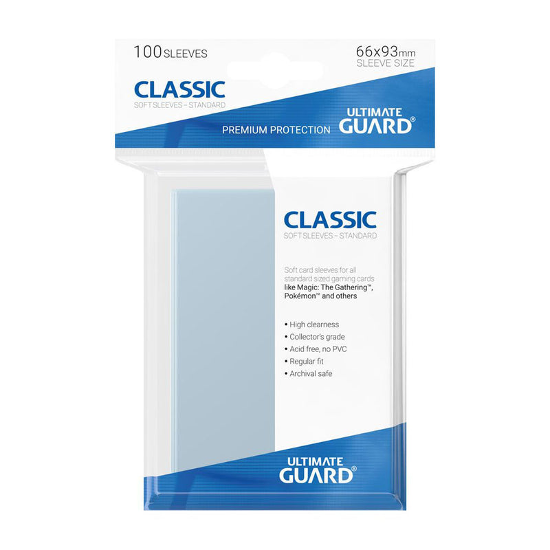 Ultimate Guard Classic Soft Card Sleeves Standard Size Transparent (100)