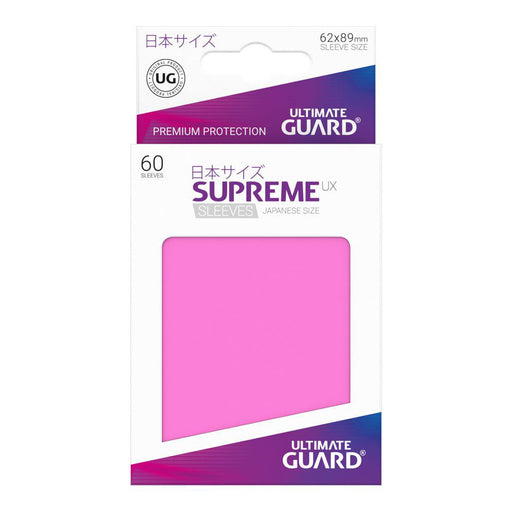 Ultimate Guard - Supreme UX Card Sleeves Japanese Size Pink (60) Yugioh